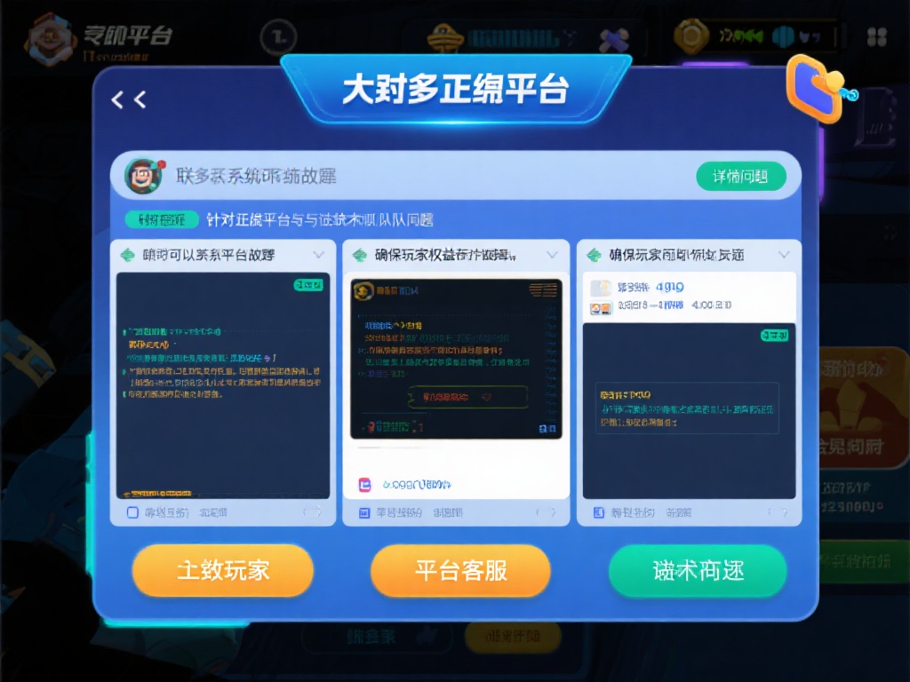 针对系统故障，玩家可以联系平台客服，详细描述问题并