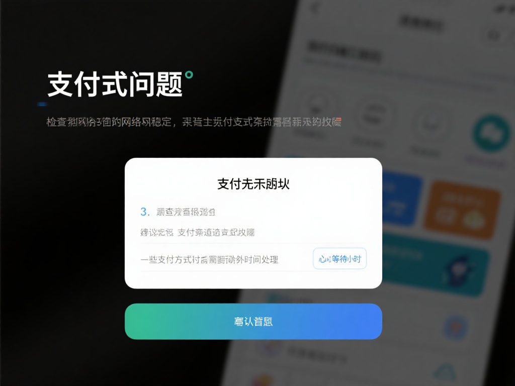 3.&nbsp;检查网络与支付方式问题
如果支付未成功，建