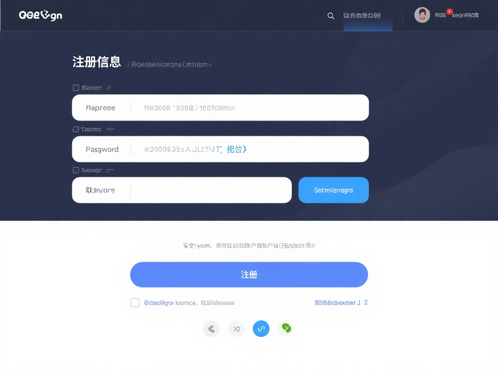 填写注册信息
注册界面通常会要求填写用户名、密码